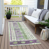 Piper Looms Chantille Stripes ACN1963 Purple Machine Washable Area Rug Runner Outdoor Lifestyle Image Feature