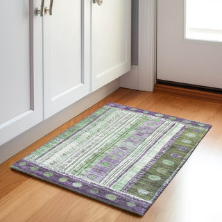Piper Looms Chantille Stripes ACN1963 Purple Machine Washable Area Rug Scatter Lifestyle Image Feature