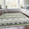 Piper Looms Chantille Stripes ACN1964 Aloe Machine Washable Area Rug Lifestyle Image Feature