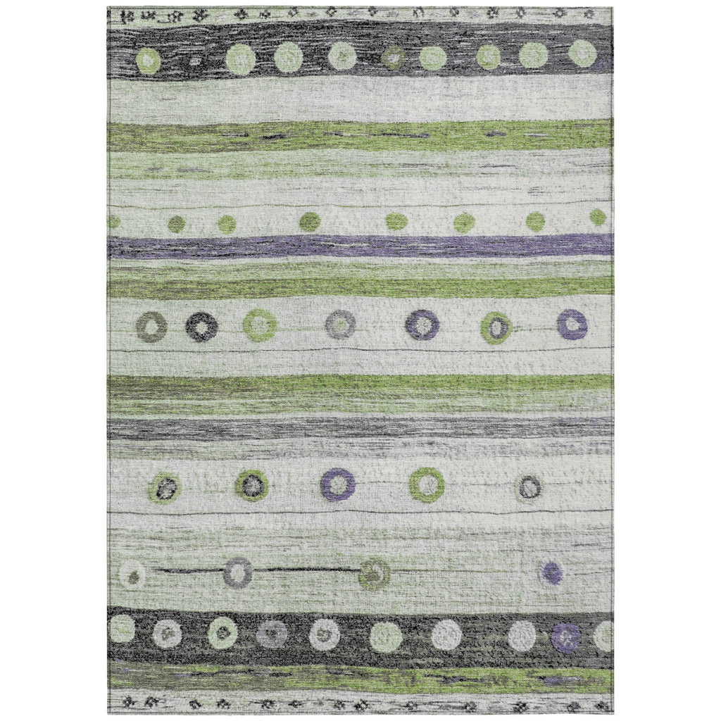 Piper Looms Chantille Stripes ACN1964 Aloe Machine Washable Area Rug main image
