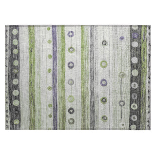 Piper Looms Chantille Stripes ACN1964 Aloe Machine Washable Area Rug Scatter Main Image