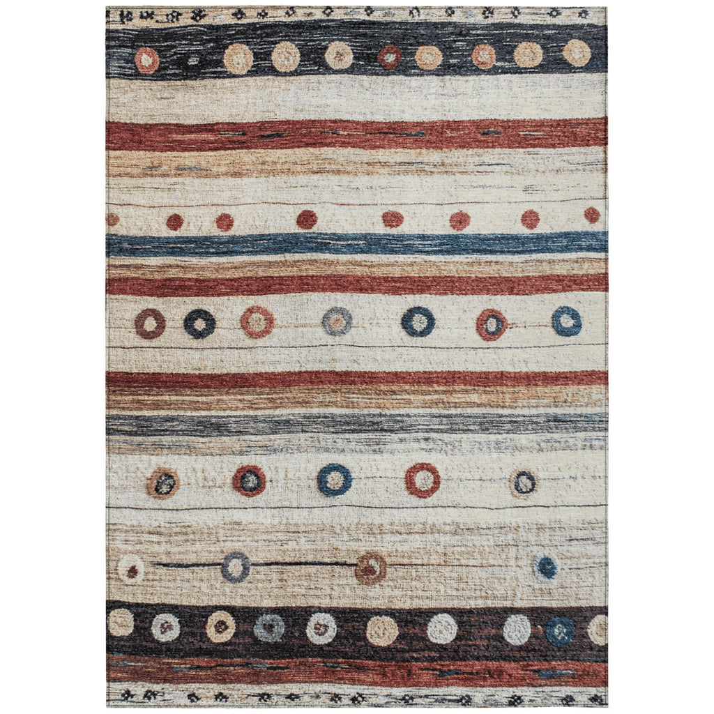Piper Looms Chantille Stripes ACN1964 Beige Machine Washable Area Rug main image