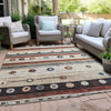 Piper Looms Chantille Stripes ACN1964 Beige Machine Washable Area Rug Outdoor Lifestyle Image Feature