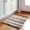 Piper Looms Chantille Stripes ACN1964 Beige Machine Washable Area Rug Scatter Lifestyle Image Feature
