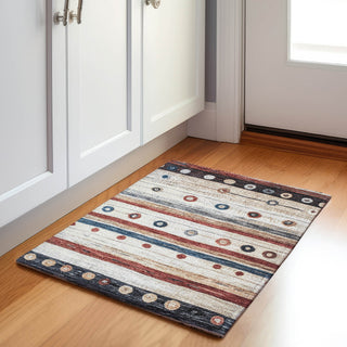 Piper Looms Chantille Stripes ACN1964 Beige Machine Washable Area Rug Scatter Lifestyle Image Feature
