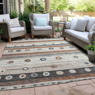 Piper Looms Chantille Stripes ACN1964 Copper Machine Washable Area Rug Outdoor Lifestyle Image Feature