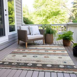 Piper Looms Chantille Stripes ACN1964 Copper Machine Washable Area Rug Outdoor Lifestyle Image Feature