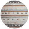 Piper Looms Chantille Stripes ACN1964 Copper Machine Washable Area Rug Round Main Image