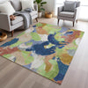 Piper Looms Chantille Abstract ACN1965 Aloe Machine Washable Area Rug Lifestyle Image Feature
