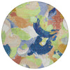 Piper Looms Chantille Abstract ACN1965 Aloe Machine Washable Area Rug Round Main Image
