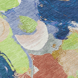Piper Looms Chantille Abstract ACN1965 Aloe Machine Washable Area Rug Swatch Image