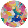 Piper Looms Chantille Abstract ACN1965 Blush Machine Washable Area Rug Round Main Image