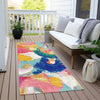 Piper Looms Chantille Abstract ACN1965 Blush Machine Washable Area Rug Runner Outdoor Lifestyle Image Feature