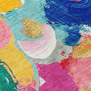 Piper Looms Chantille Abstract ACN1965 Blush Machine Washable Area Rug Swatch Image