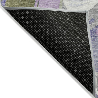 Piper Looms Chantille Abstract ACN1965 Lavender Machine Washable Area Rug Backing Image