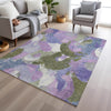 Piper Looms Chantille Abstract ACN1965 Lavender Machine Washable Area Rug Lifestyle Image Feature