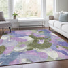 Piper Looms Chantille Abstract ACN1965 Lavender Machine Washable Area Rug Lifestyle Image Feature