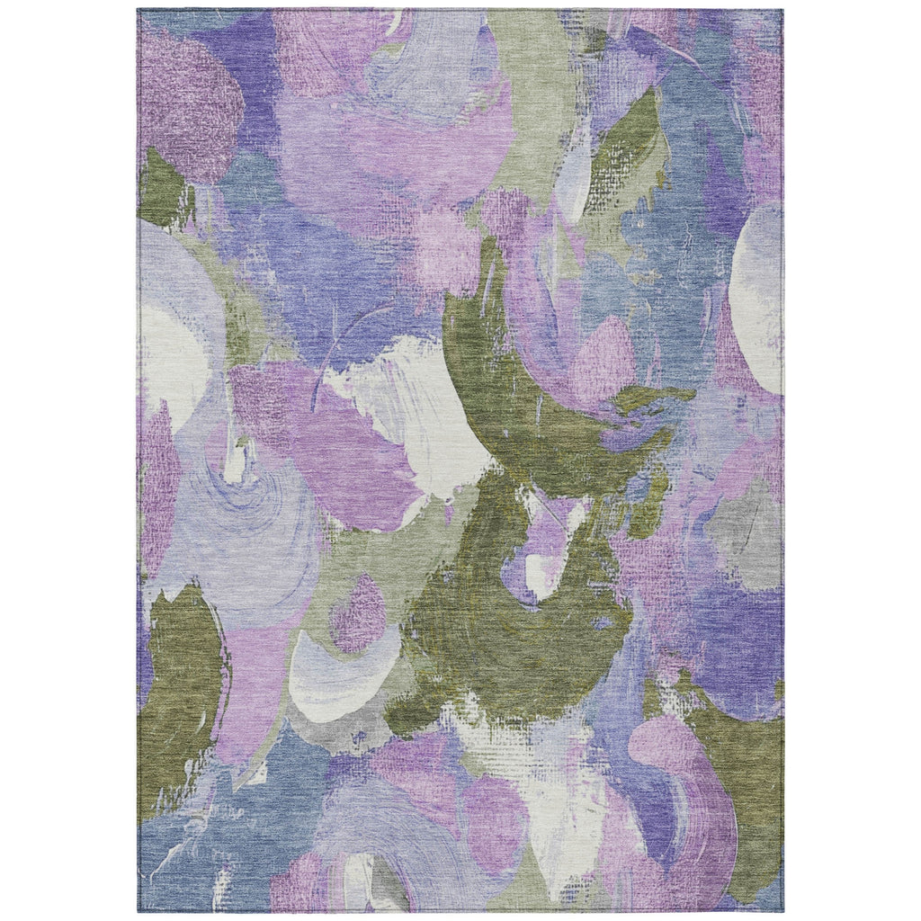 Piper Looms Chantille Abstract ACN1965 Lavender Machine Washable Area Rug main image
