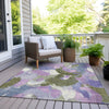 Piper Looms Chantille Abstract ACN1965 Lavender Machine Washable Area Rug Outdoor Lifestyle Image Feature