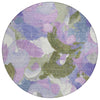 Piper Looms Chantille Abstract ACN1965 Lavender Machine Washable Area Rug Round Main Image