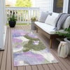 Piper Looms Chantille Abstract ACN1965 Lavender Machine Washable Area Rug Runner Outdoor Lifestyle Image Feature