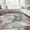 Piper Looms Chantille Abstract ACN1965 Mauve Machine Washable Area Rug Lifestyle Image Feature
