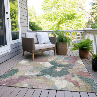 Piper Looms Chantille Abstract ACN1965 Mauve Machine Washable Area Rug Outdoor Lifestyle Image Feature