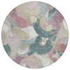 Piper Looms Chantille Abstract ACN1965 Mauve Machine Washable Area Rug Round Main Image