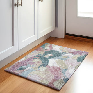 Piper Looms Chantille Abstract ACN1965 Mauve Machine Washable Area Rug Scatter Lifestyle Image Feature
