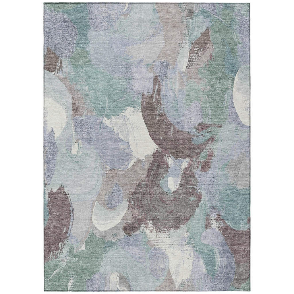 Piper Looms Chantille Abstract ACN1965 Seafoam Machine Washable Area Rug main image
