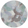 Piper Looms Chantille Abstract ACN1965 Seafoam Machine Washable Area Rug Round Main Image