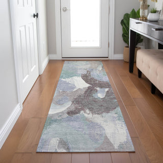 Piper Looms Chantille Abstract ACN1965 Seafoam Machine Washable Area Rug Runner Lifestyle Image Feature