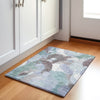 Piper Looms Chantille Abstract ACN1965 Seafoam Machine Washable Area Rug Scatter Lifestyle Image Feature