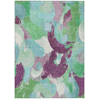 Piper Looms Chantille Abstract ACN1965 Teal Machine Washable Area Rug main image