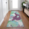 Piper Looms Chantille Abstract ACN1965 Teal Machine Washable Area Rug Runner Lifestyle Image Feature