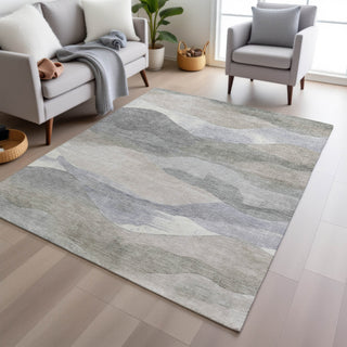Piper Looms Chantille Waves ACN1966 Beige Machine Washable Area Rug Lifestyle Image Feature