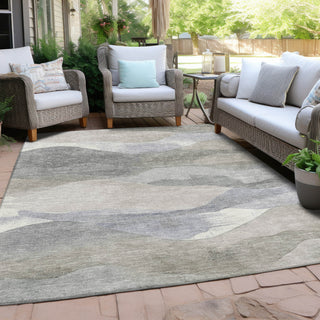 Piper Looms Chantille Waves ACN1966 Beige Machine Washable Area Rug Outdoor Lifestyle Image Feature