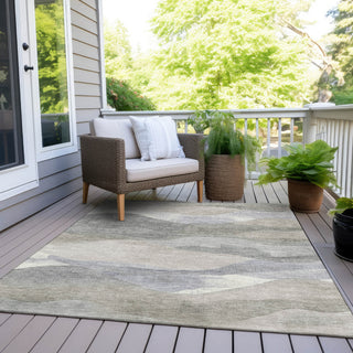 Piper Looms Chantille Waves ACN1966 Beige Machine Washable Area Rug Outdoor Lifestyle Image Feature