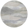 Piper Looms Chantille Waves ACN1966 Beige Machine Washable Area Rug Round Main Image