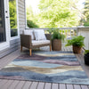 Piper Looms Chantille Waves ACN1966 Denim Machine Washable Area Rug Outdoor Lifestyle Image Feature