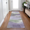 Piper Looms Chantille Waves ACN1966 Purple Machine Washable Area Rug Runner Lifestyle Image Feature