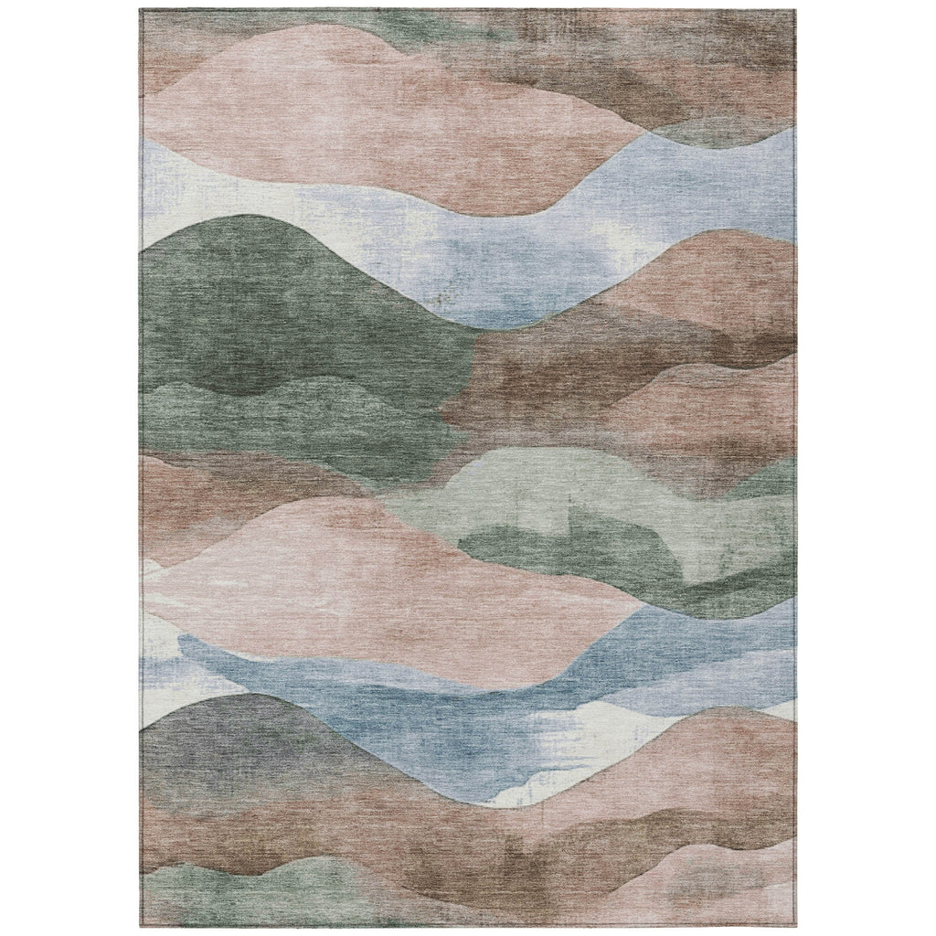 Piper Looms Chantille Waves ACN1966 Salmon Machine Washable Area Rug main image