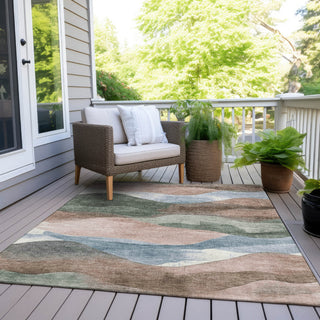 Piper Looms Chantille Waves ACN1966 Salmon Machine Washable Area Rug Outdoor Lifestyle Image Feature