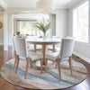 Piper Looms Chantille Waves ACN1966 Salmon Machine Washable Area Rug Round Lifestyle Image Feature