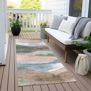 Piper Looms Chantille Waves ACN1966 Salmon Machine Washable Area Rug Runner Outdoor Lifestyle Image Feature