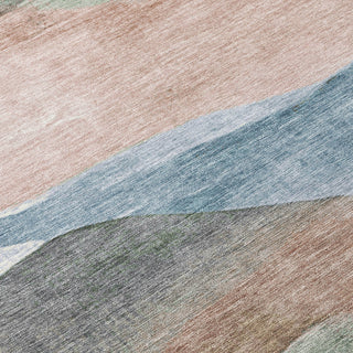 Piper Looms Chantille Waves ACN1966 Salmon Machine Washable Area Rug Swatch Image