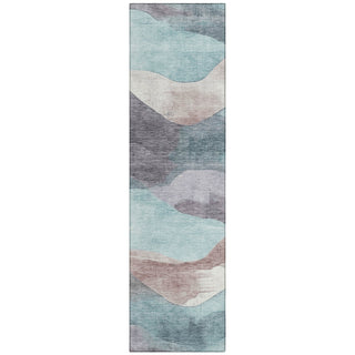 Piper Looms Chantille Waves ACN1966 Teal Machine Washable Area Rug Runner Main Image