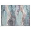 Piper Looms Chantille Waves ACN1966 Teal Machine Washable Area Rug Scatter Main Image