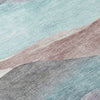 Piper Looms Chantille Waves ACN1966 Teal Machine Washable Area Rug Swatch Image