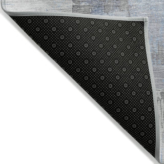 Piper Looms Chantille Abstract ACN1967 Denim Machine Washable Area Rug Backing Image
